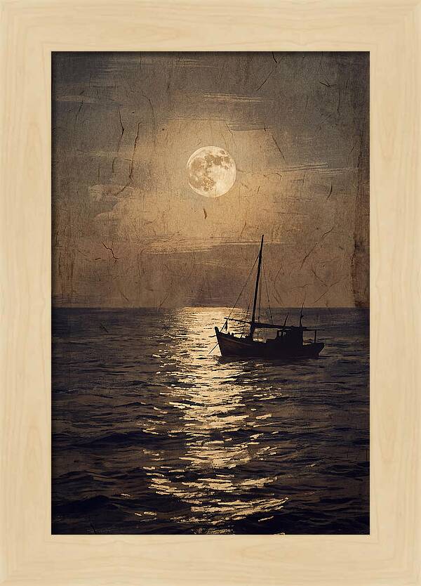 Moonlit Journey Across Water