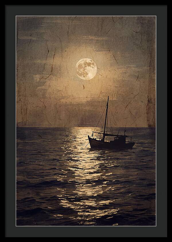 Moonlit Journey Across Water
