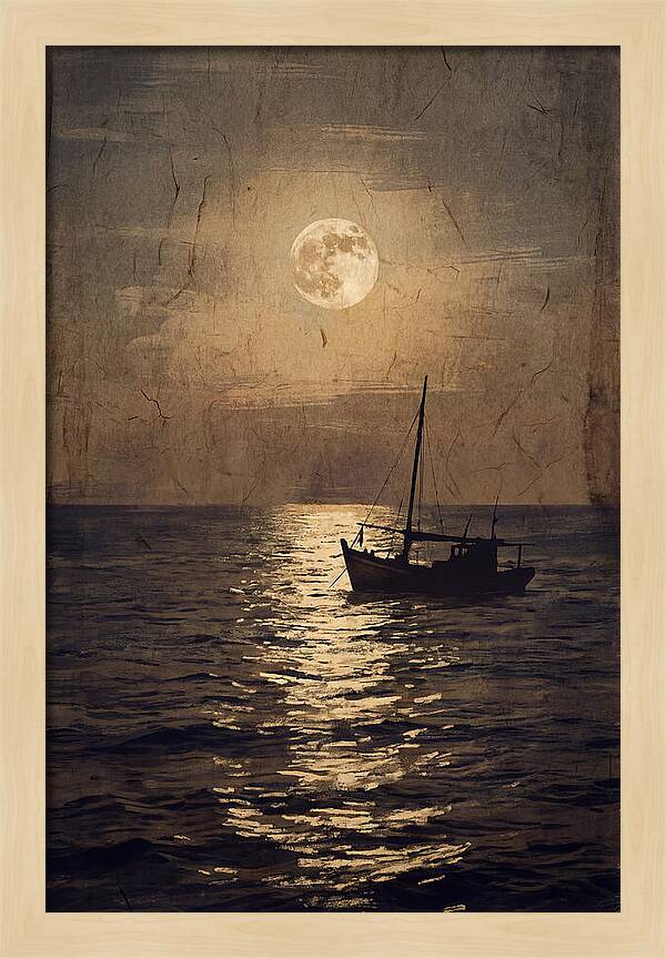 Moonlit Journey Across Water