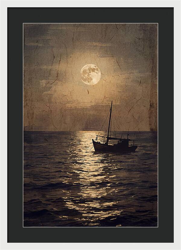 Moonlit Journey Across Water
