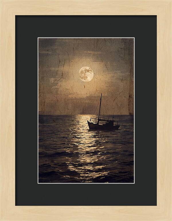 Moonlit Journey Across Water