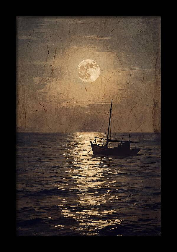 Moonlit Journey Across Water