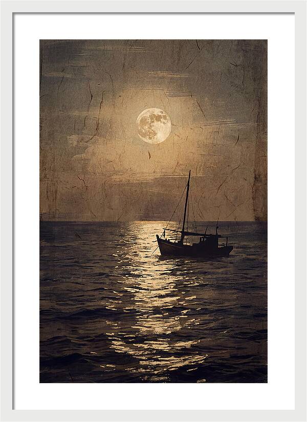 Moonlit Journey Across Water