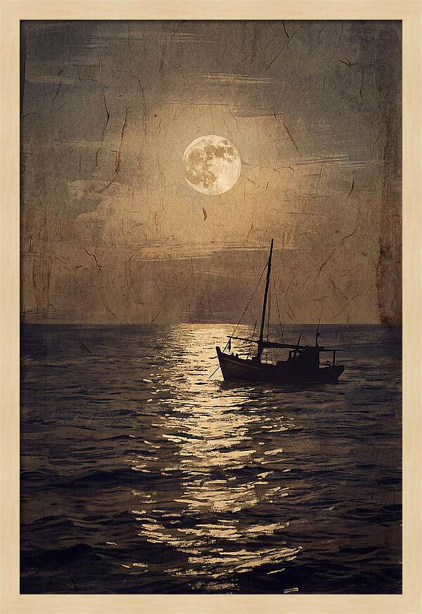 Moonlit Journey Across Water