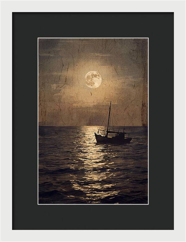 Moonlit Journey Across Water