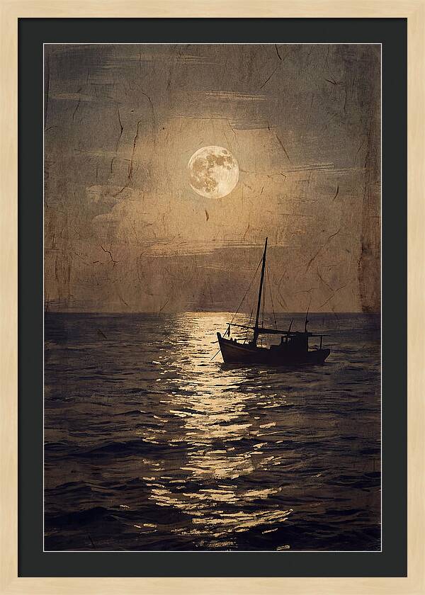 Moonlit Journey Across Water