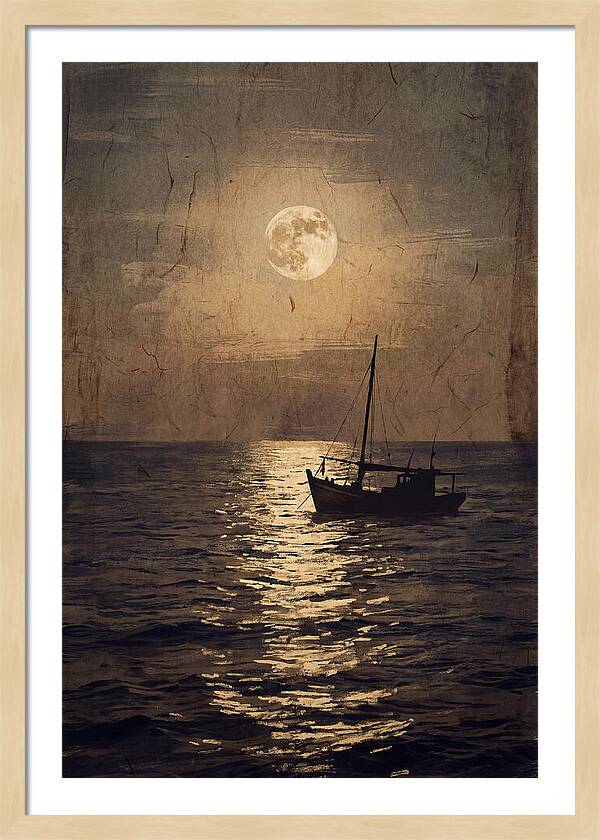 Moonlit Journey Across Water