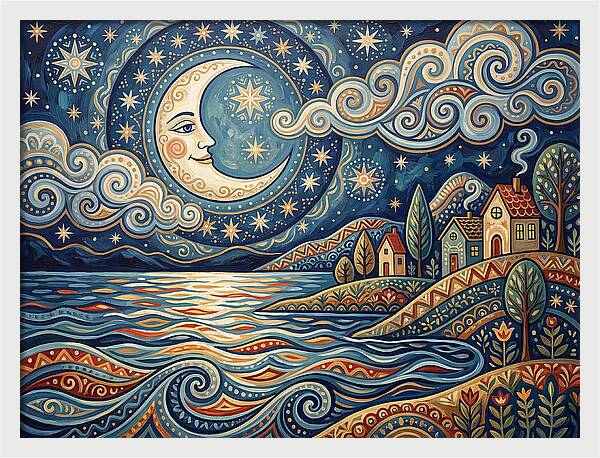 Moonlit Lake Serenity