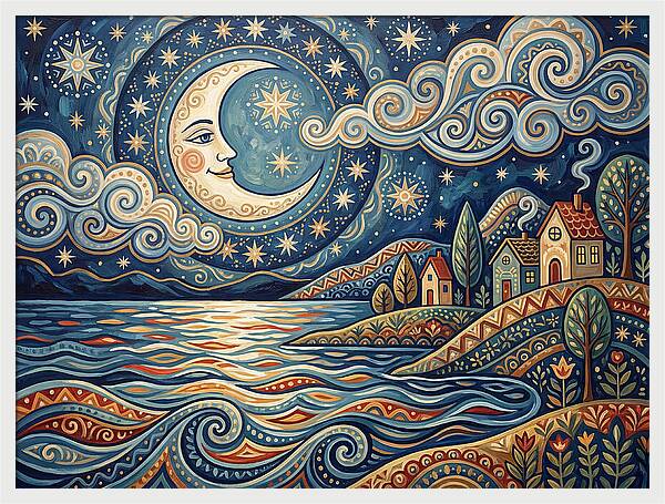 Moonlit Lake Serenity