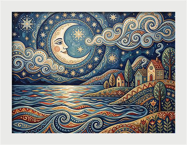 Moonlit Lake Serenity