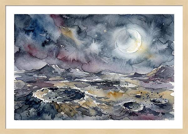 Moonlit Landscape Serenity