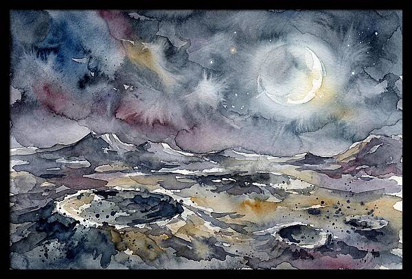 Moonlit Landscape Serenity
