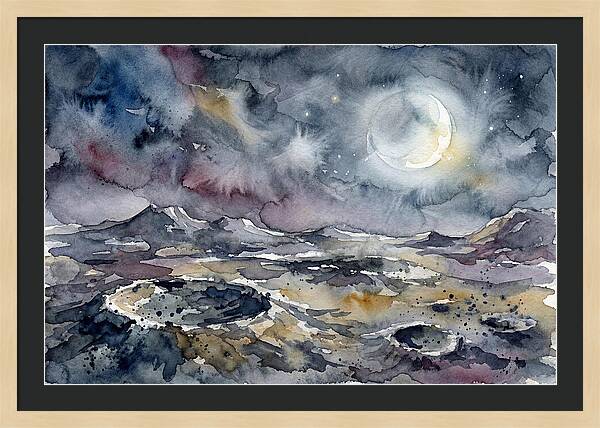 Moonlit Landscape Serenity