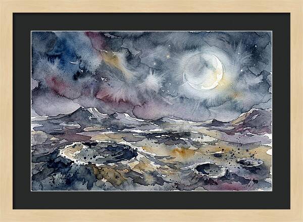 Moonlit Landscape Serenity