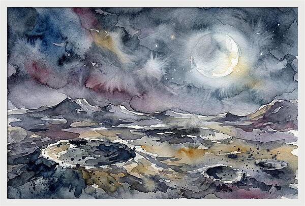 Moonlit Landscape Serenity