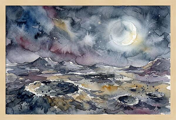 Moonlit Landscape Serenity