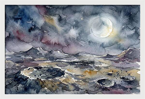 Moonlit Landscape Serenity