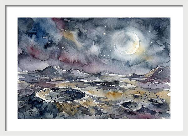 Moonlit Landscape Serenity