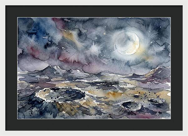 Moonlit Landscape Serenity
