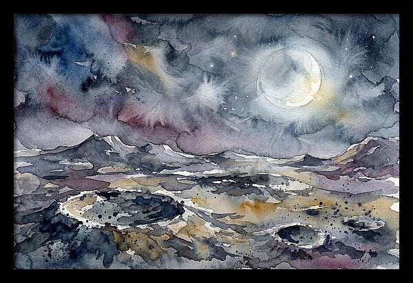 Moonlit Landscape Serenity
