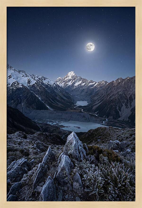 Moonlit Mountain Majesty