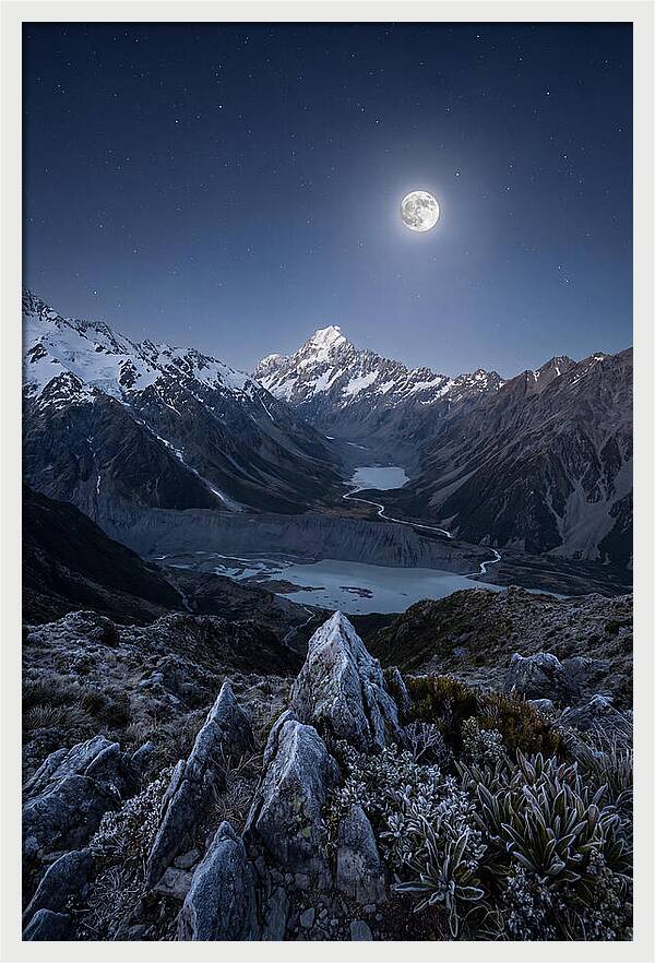 Moonlit Mountain Majesty
