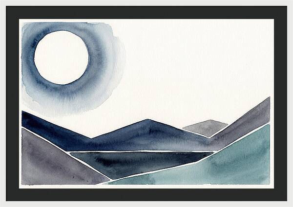 Moonlit Night Over Mountains