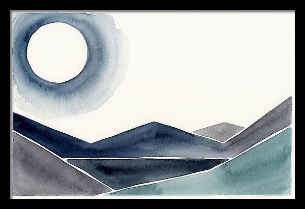 Moonlit Night Over Mountains