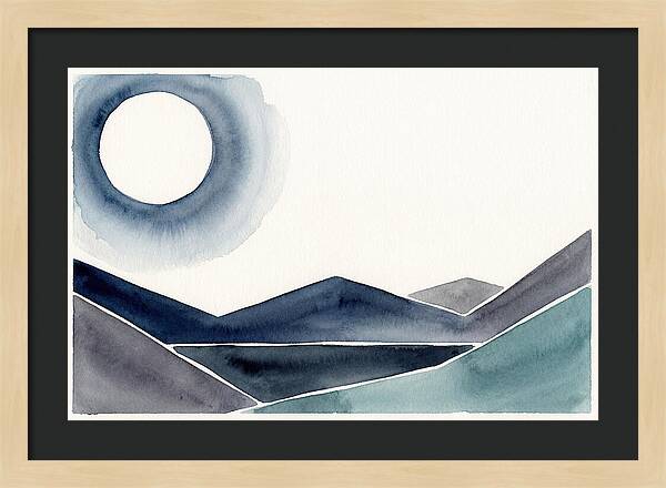 Moonlit Night Over Mountains