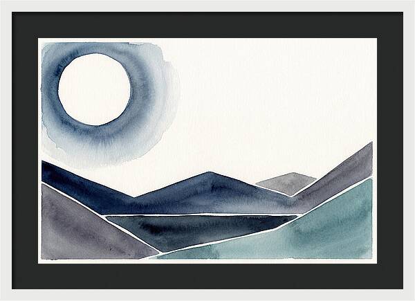 Moonlit Night Over Mountains