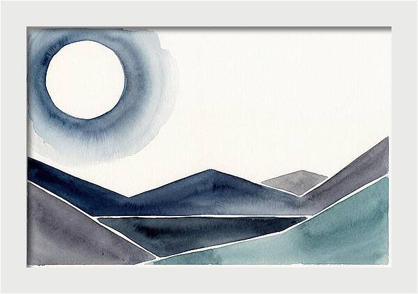 Moonlit Night Over Mountains