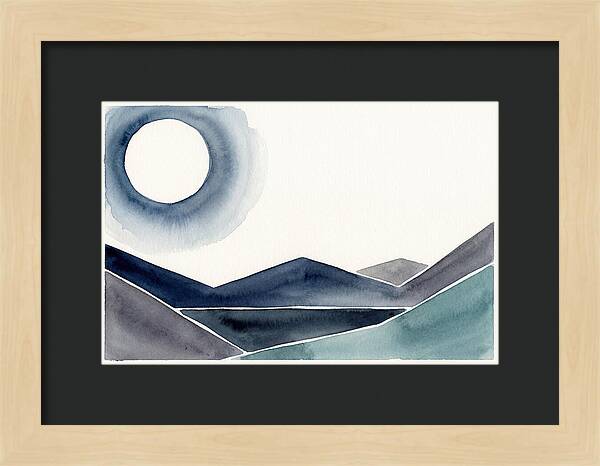 Moonlit Night Over Mountains