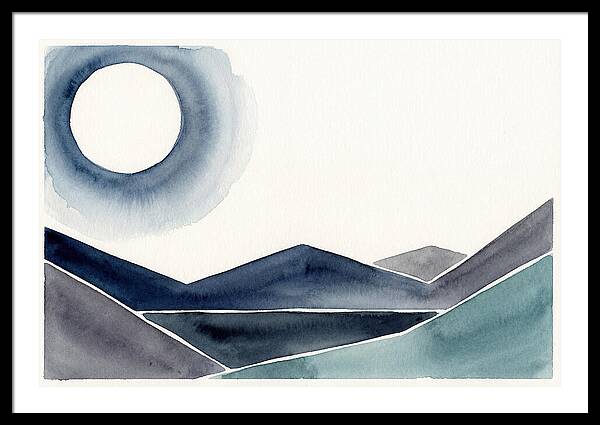 Moonlit Night Over Mountains