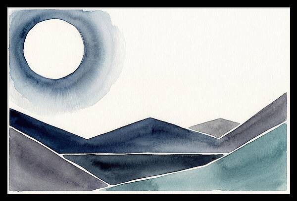 Moonlit Night Over Mountains