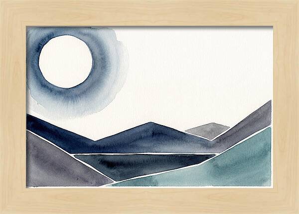 Moonlit Night Over Mountains