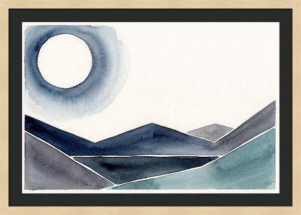 Moonlit Night Over Mountains