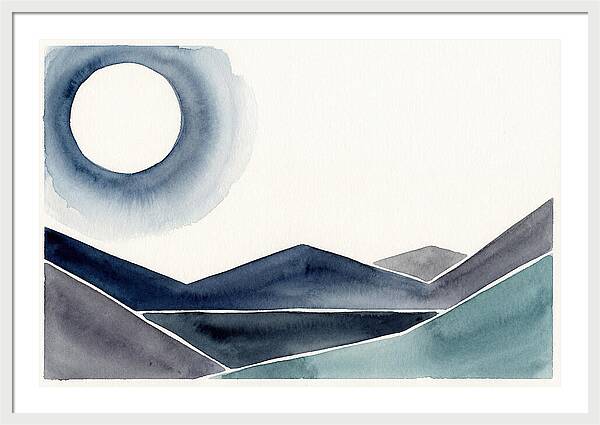 Moonlit Night Over Mountains