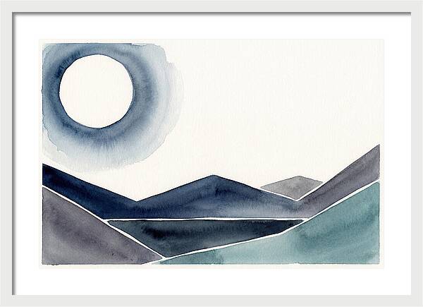 Moonlit Night Over Mountains