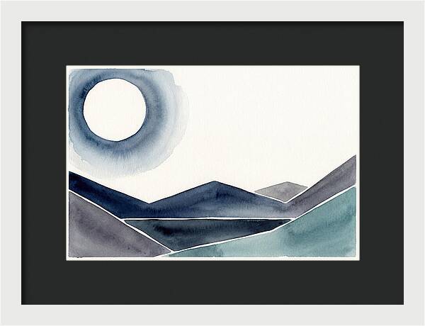 Moonlit Night Over Mountains