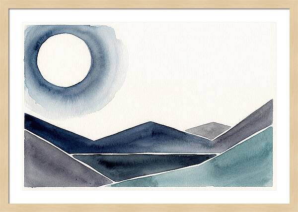 Moonlit Night Over Mountains