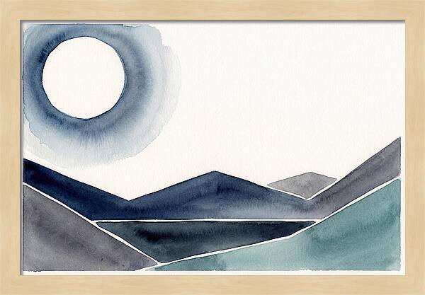 Moonlit Night Over Mountains