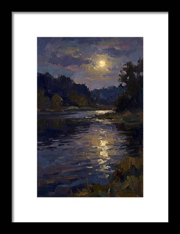 Moonlit Reflection Over Water