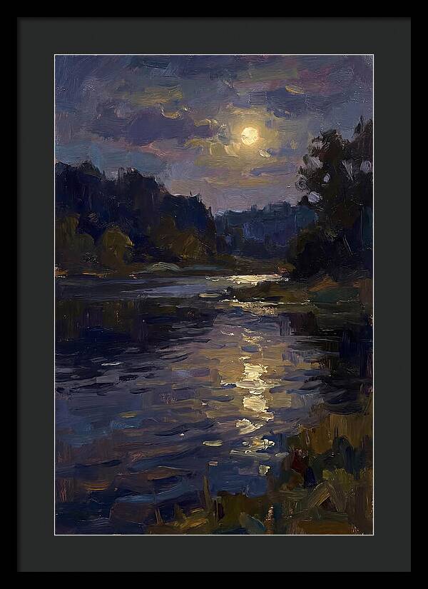 Moonlit Reflection Over Water