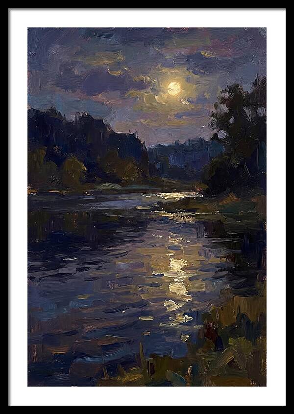 Moonlit Reflection Over Water