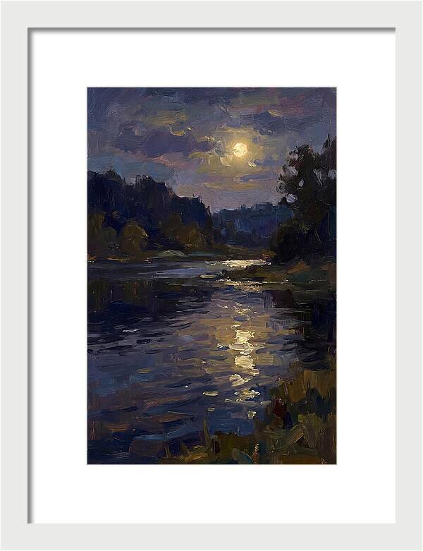 Moonlit Reflection Over Water