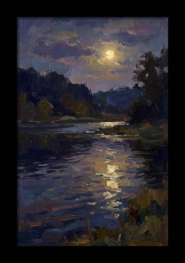 Moonlit Reflection Over Water
