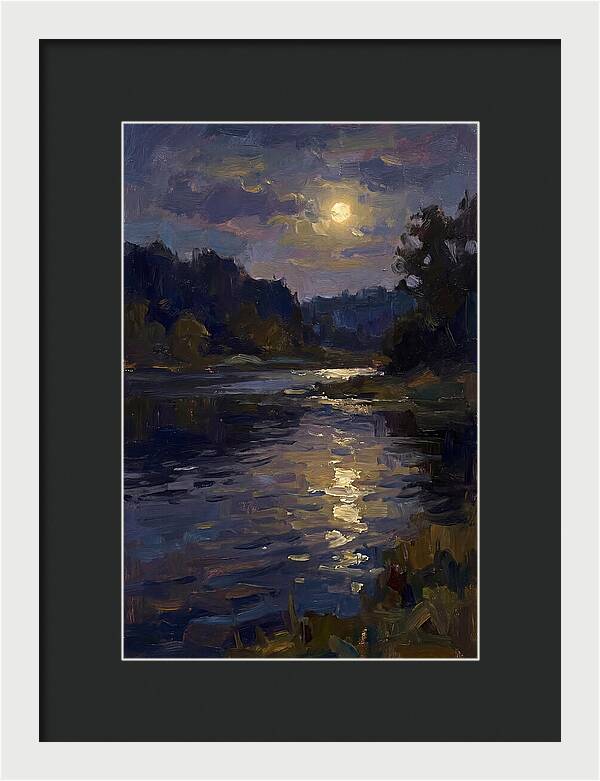 Moonlit Reflection Over Water