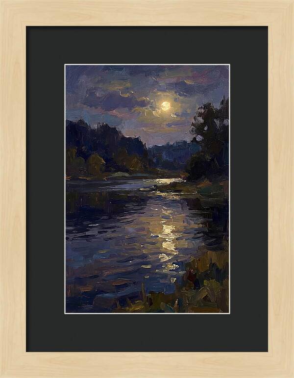 Moonlit Reflection Over Water