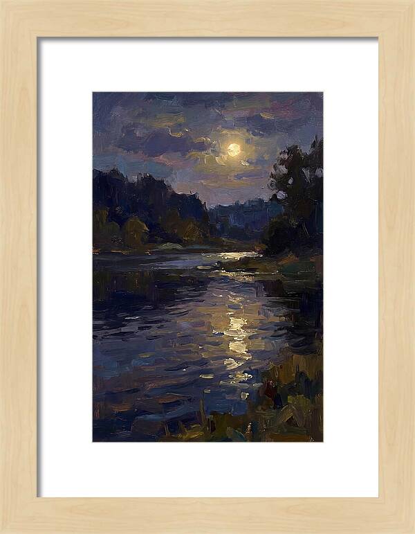 Moonlit Reflection Over Water