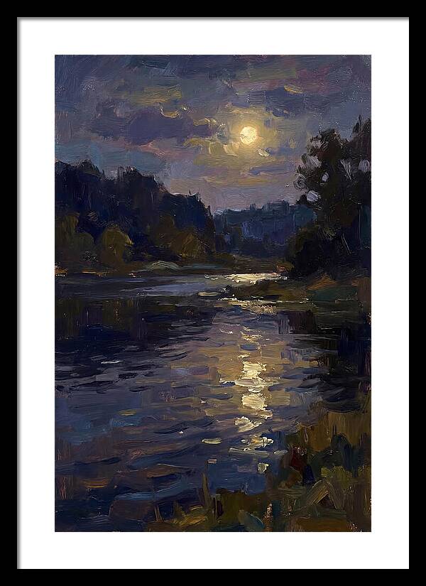 Moonlit Reflection Over Water